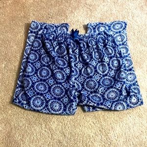 New Mayfair blue and white velvet soft pj stretchy pants XL
